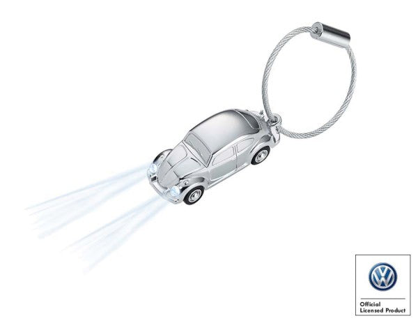 TROIKA Schlüsselanhänger Beetle 1964 – Silber, 18 × 15 mm