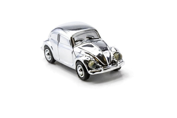 TROIKA Schlüsselanhänger Beetle 1964 – Silber, 18 × 15 mm