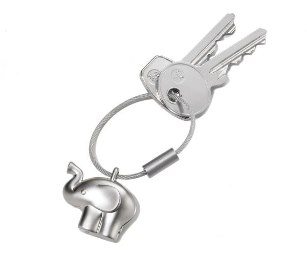TROIKA Schlüsselanhänger Little Elephant – Silber, 17 × 30 mm