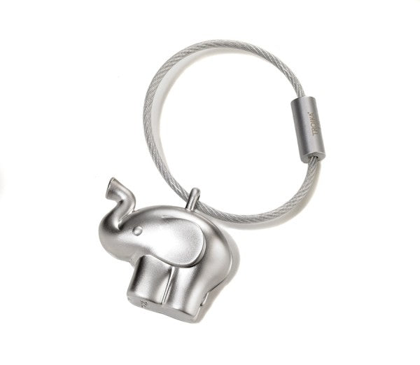 TROIKA Schlüsselanhänger Little Elephant – Silber, 17 × 30 mm