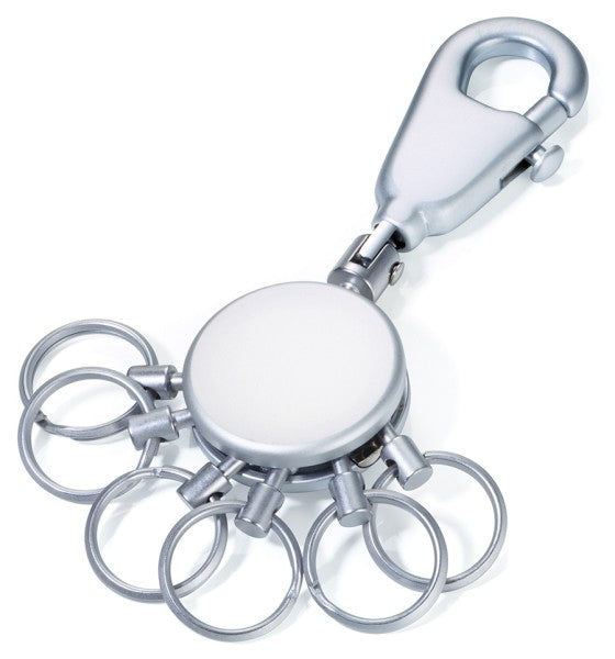 TROIKA Schlüsselanhänger Patent – Metall, Silber, Ø 13 mm