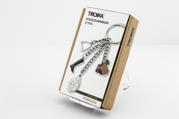 TROIKA Schlüsselanhänger Pferdeglück – Silber