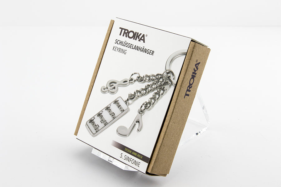 TROIKA Schlüsselanhänger 5. Sinfonie – Chrom, Silber, 35 × 11 mm