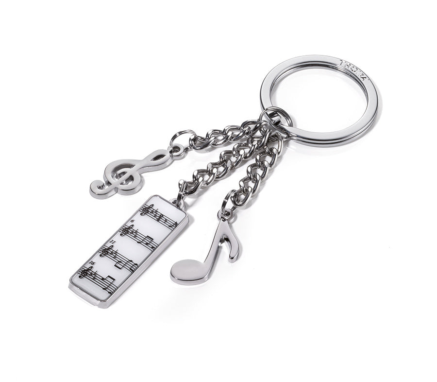 TROIKA Schlüsselanhänger 5. Sinfonie – Chrom, Silber, 35 × 11 mm
