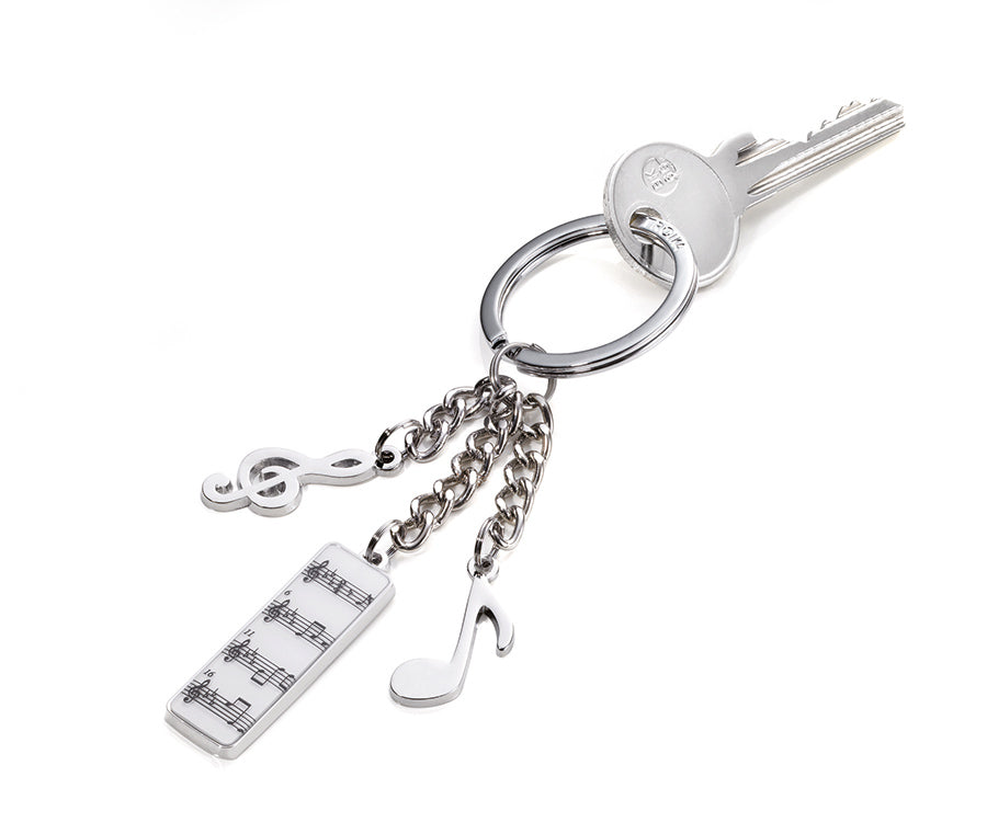 TROIKA Schlüsselanhänger 5. Sinfonie – Chrom, Silber, 35 × 11 mm