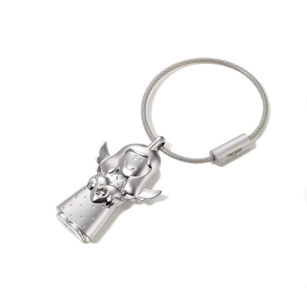 TROIKA Schlüsselanhänger Valerie Prinzessin – mit Karabiner, Metall, Silber, 29 × 9 mm