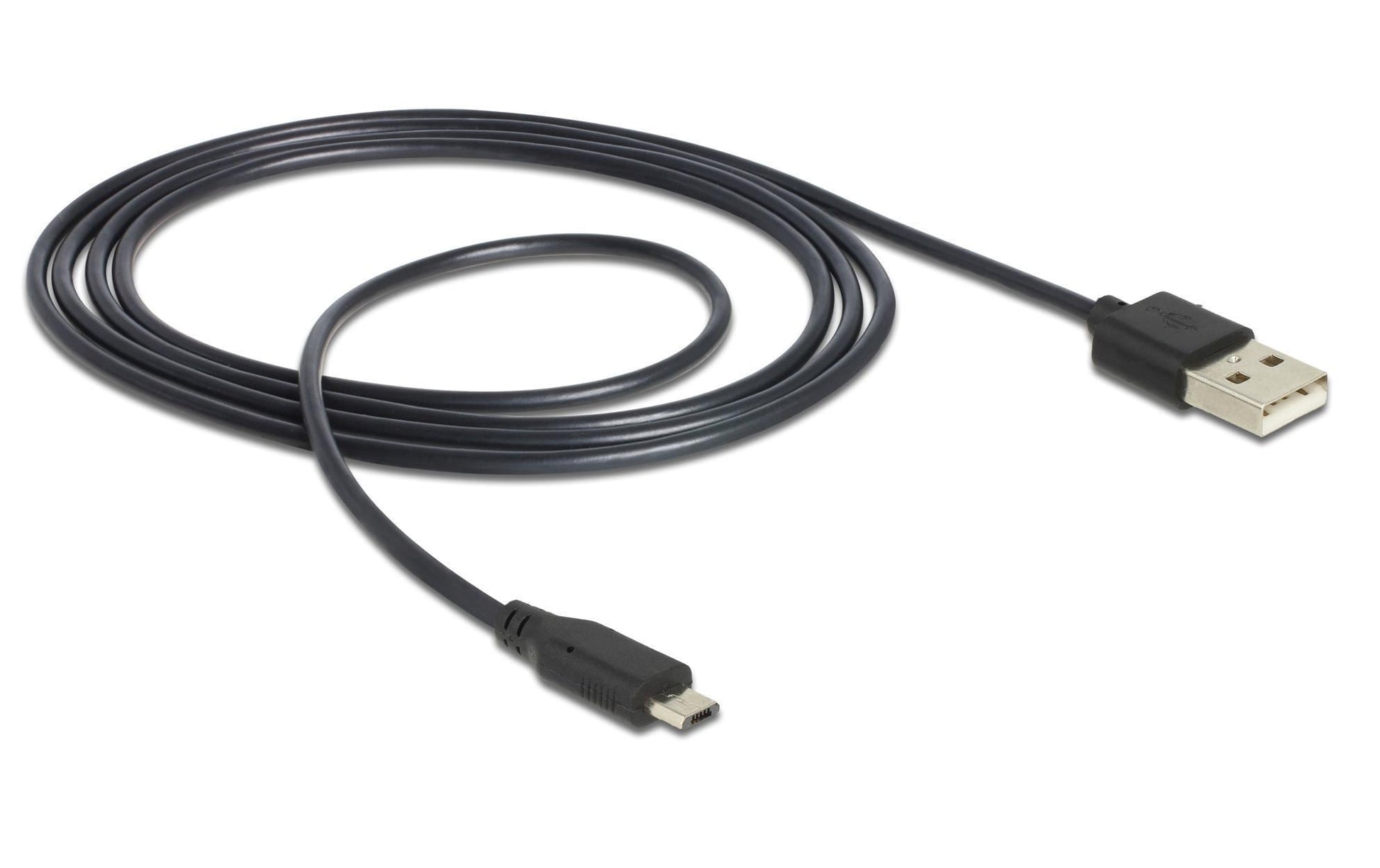 DeLOCK USB-A auf Micro-USB-B Kabel – USB 2.0 (480 Mbit/s) – 1,5 m – LED-Anzeige – Schwarz