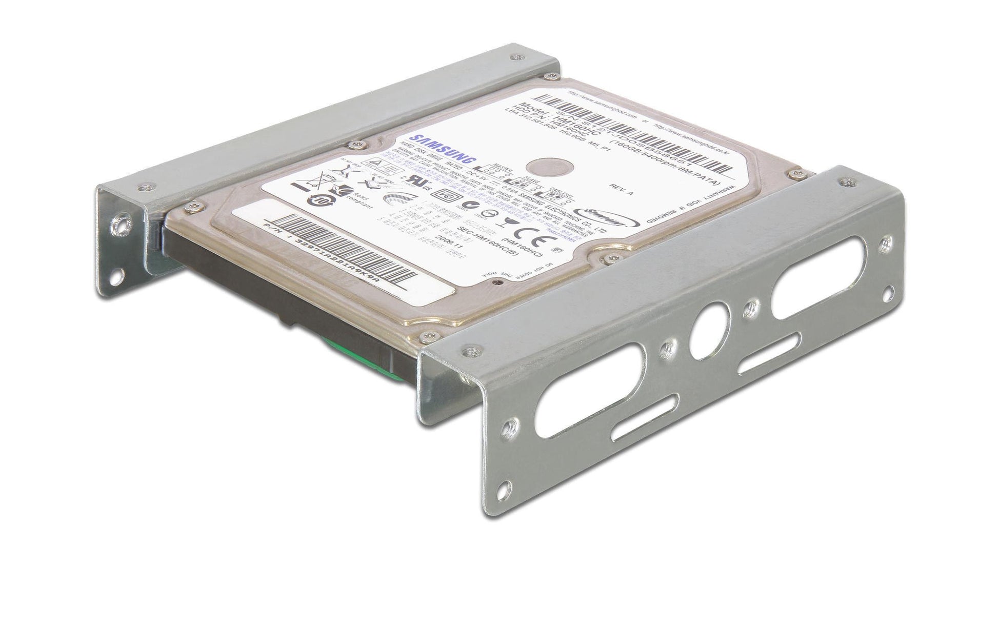 DeLOCK 18282 – HDD-Montageset – für 2,5" HDD in 3,5", inkl. 8 Schrauben, Silber