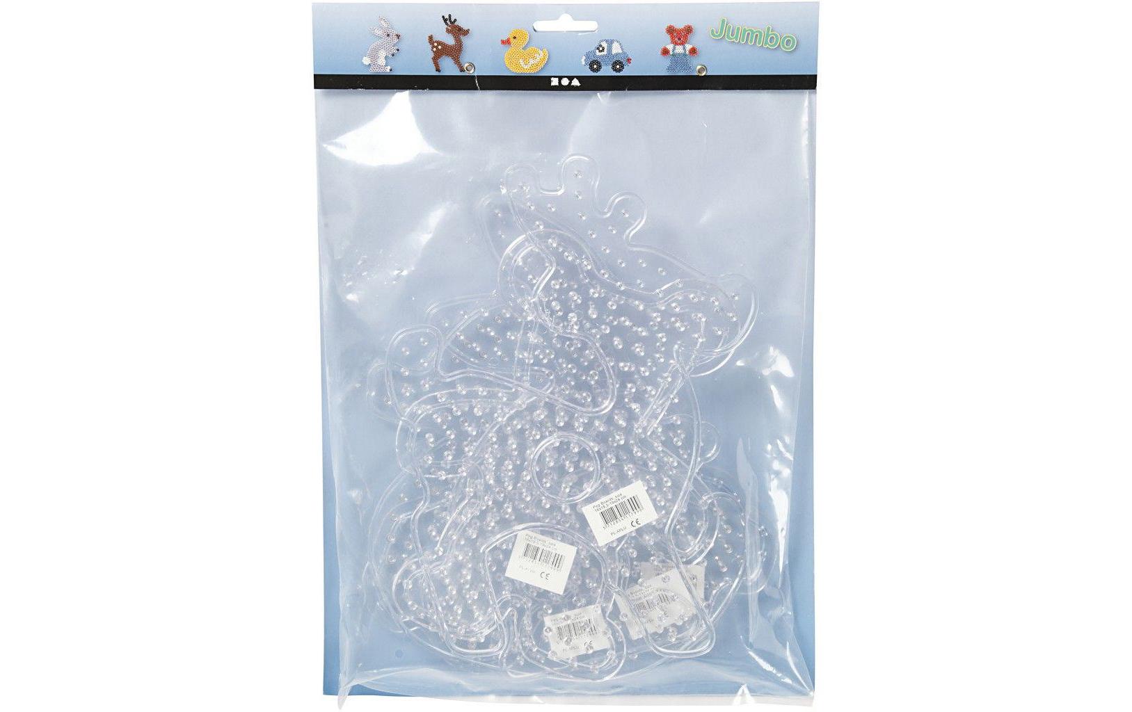 Creativ Company Steckplatten Jumbo, Tiere, Set à 5, transparent