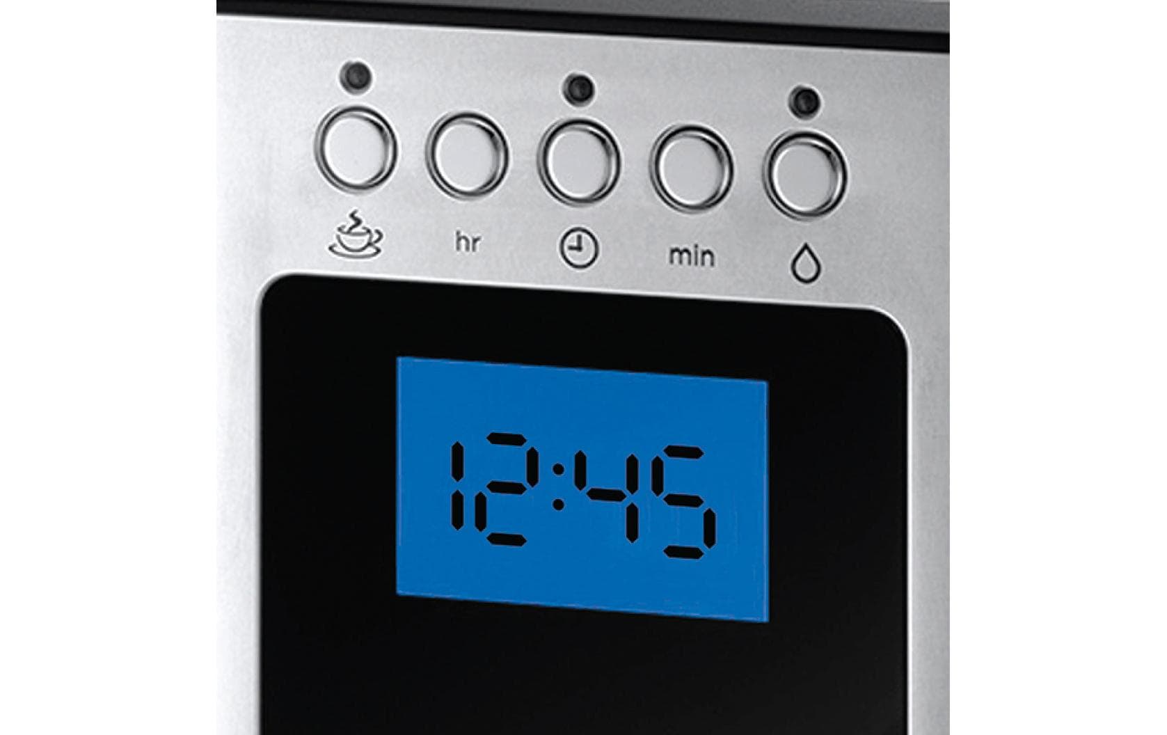 Russell Hobbs Filterkaffeemaschine – 10 Tassen, 1,25 l, Karaffe, Schwarz/Edelstahl