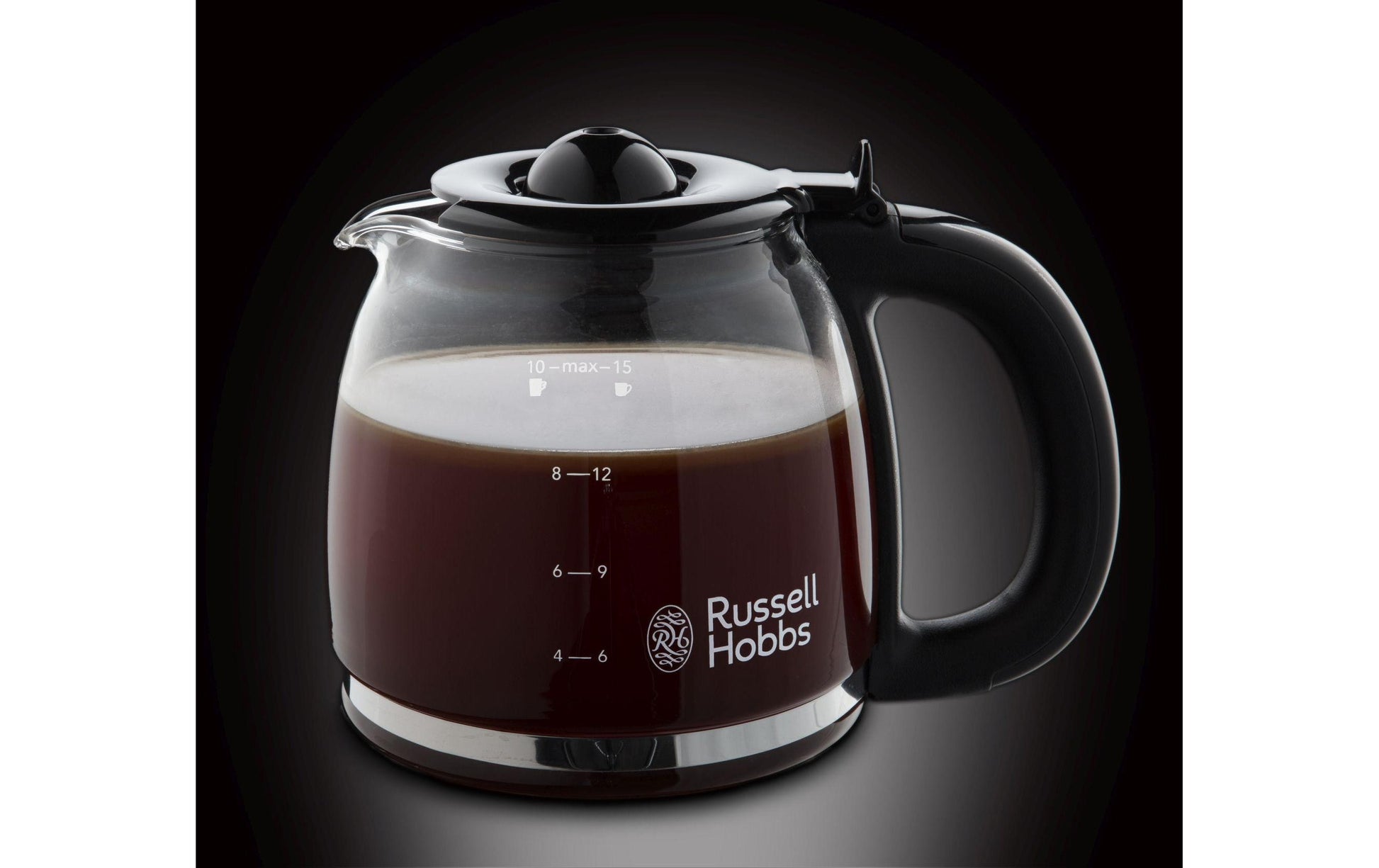 Russell Hobbs 24010-56 Filterkaffeemaschine – 10 Tassen, 1,3 l, Karaffe, Warmhaltefunktion, Silber