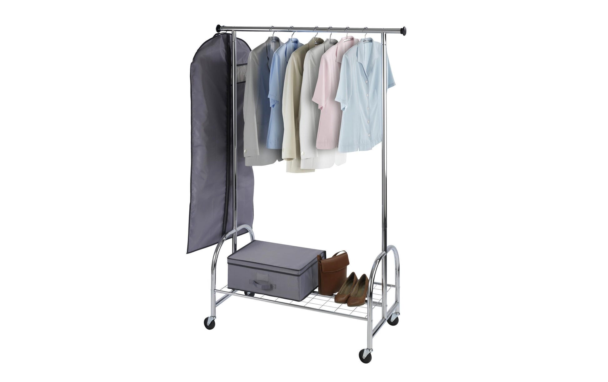 WENKO Garderobenständer – Metall – Silber – 1'850 mm