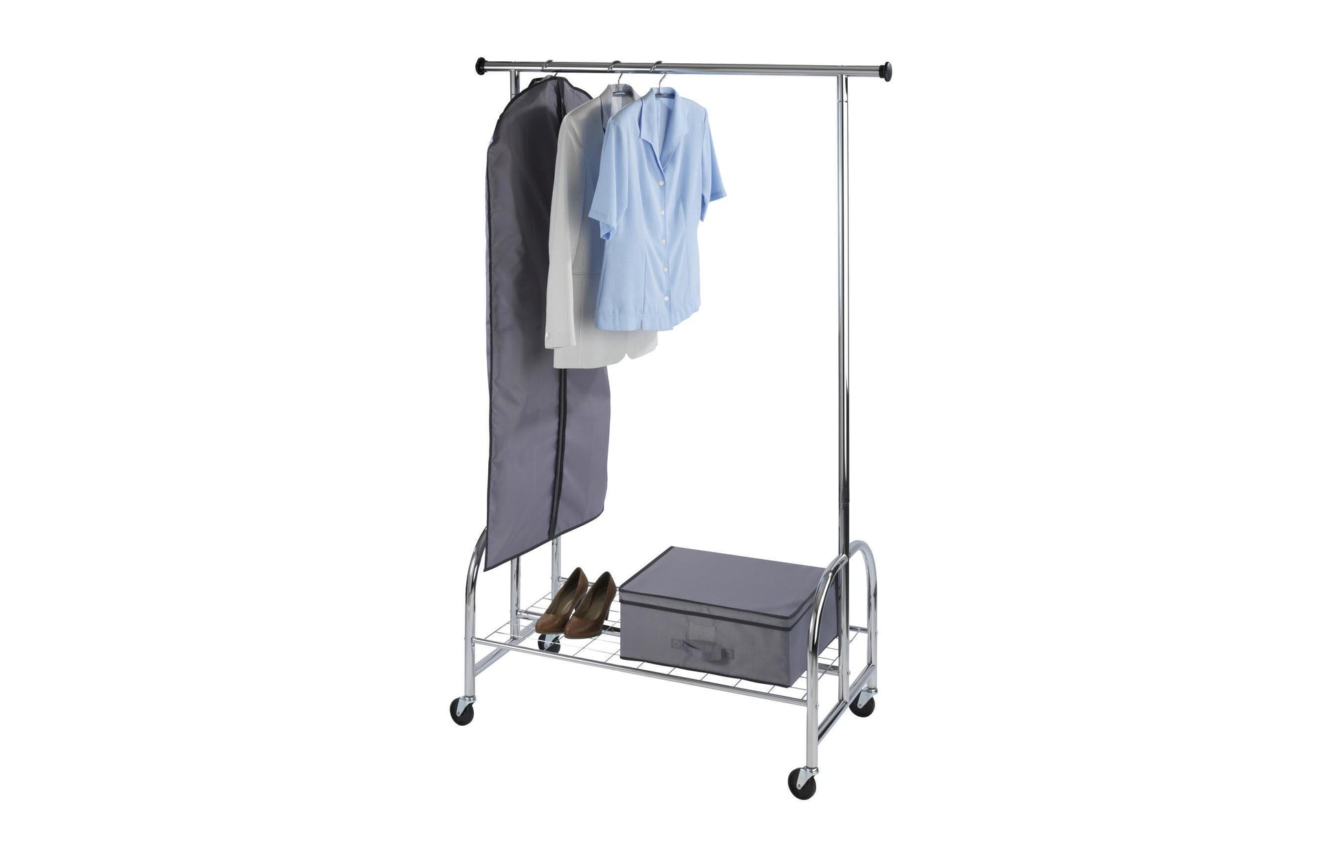 WENKO Garderobenständer – Metall – Silber – 1'850 mm