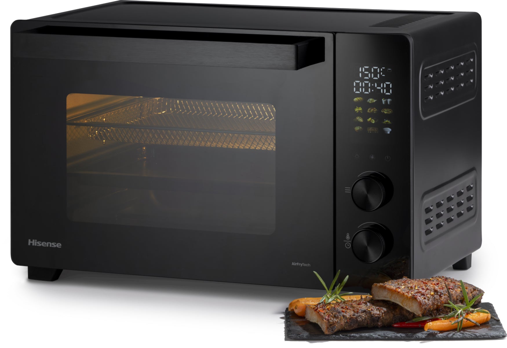 Hisense Mini Ofen HOM30AF – 30 l, 1800 W, Schwarz