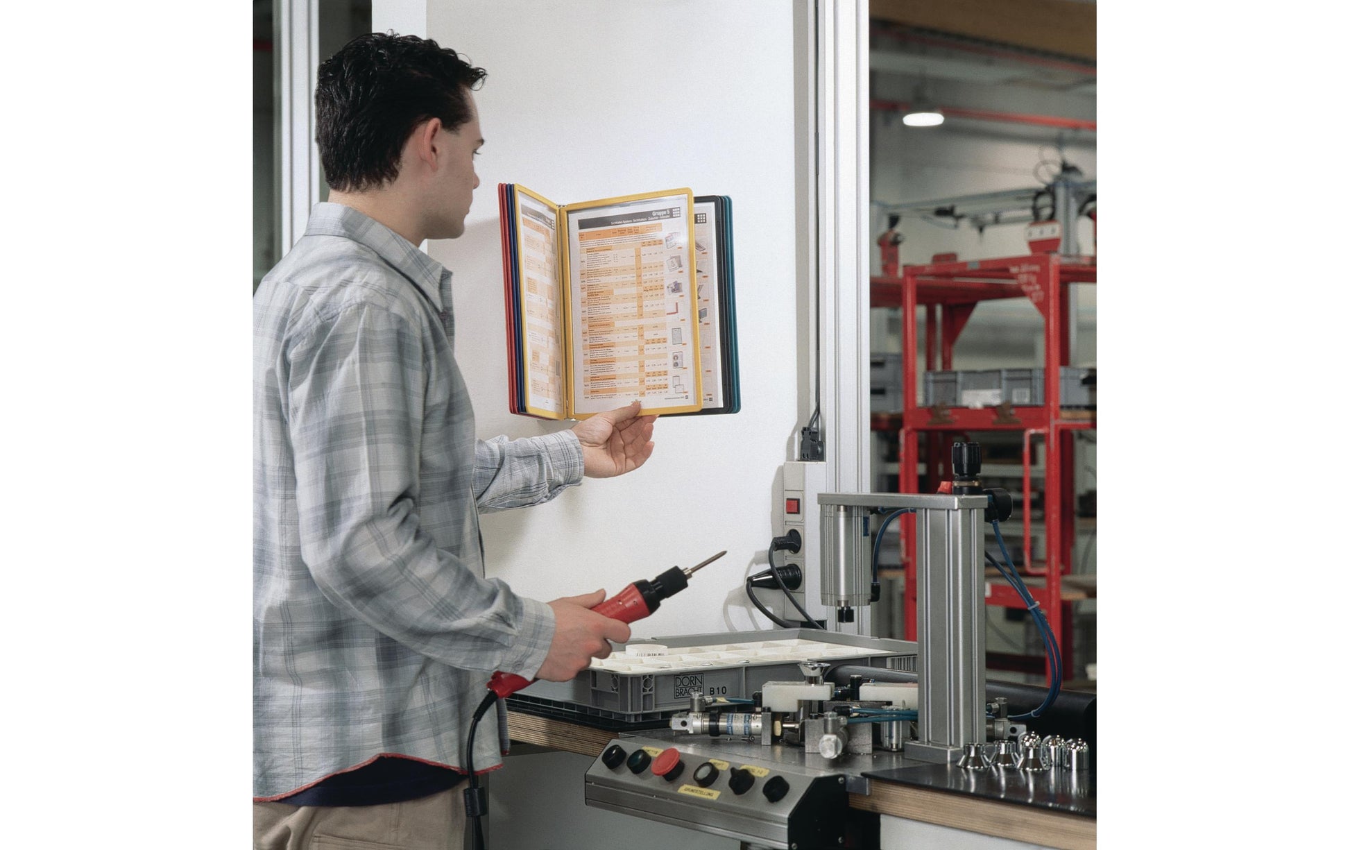 Durable Sichttafelsystem Wandelement – 260 × 330 mm, grau, für A4, 10er-Pack