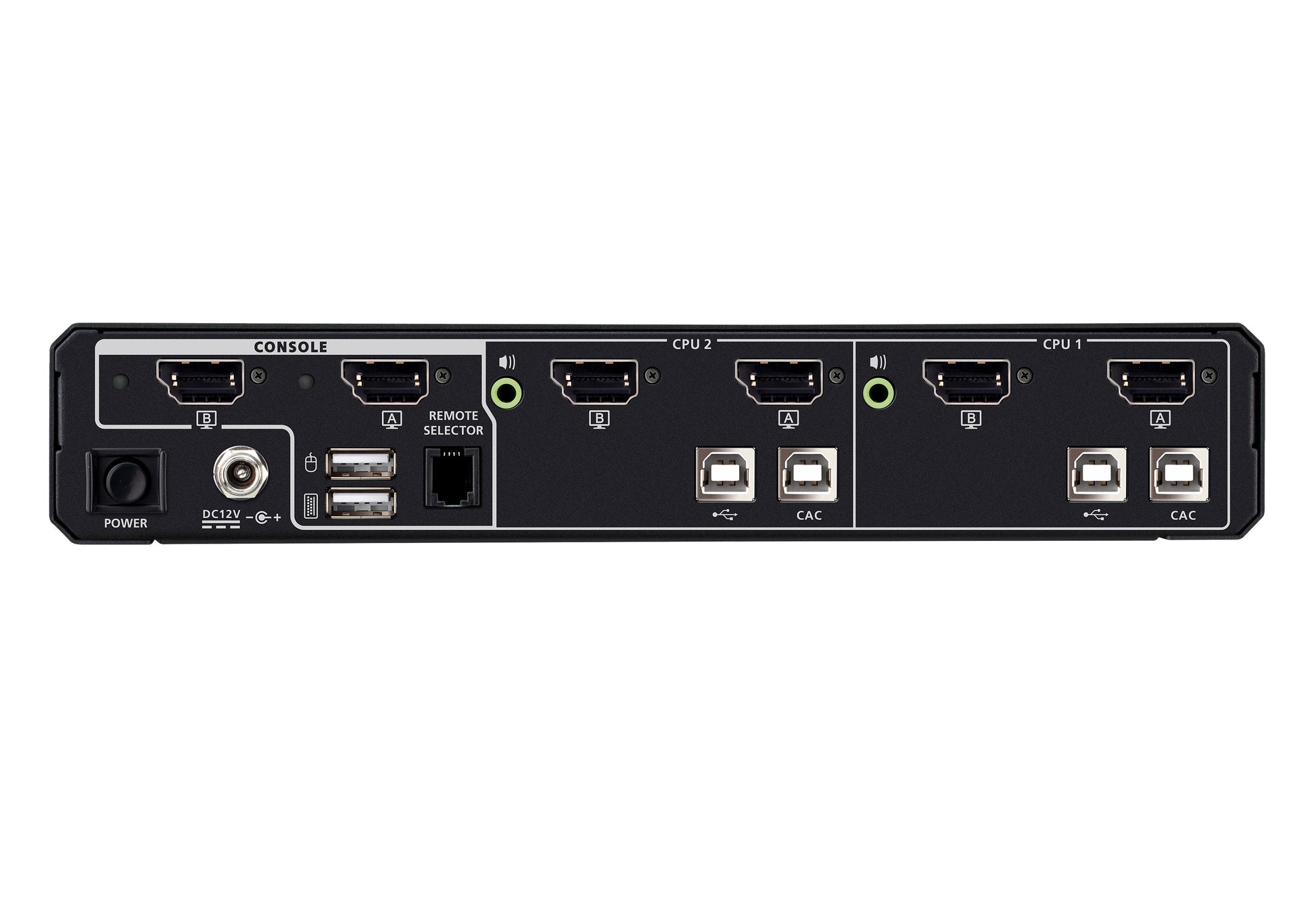 ATEN 2-Port USB 5K – 2-Port DP/HDMI Sicherer KVM-Switch, Dual-View – 5120 × 2880/60 Hz, USB 2.0 Hub, PP v4.0