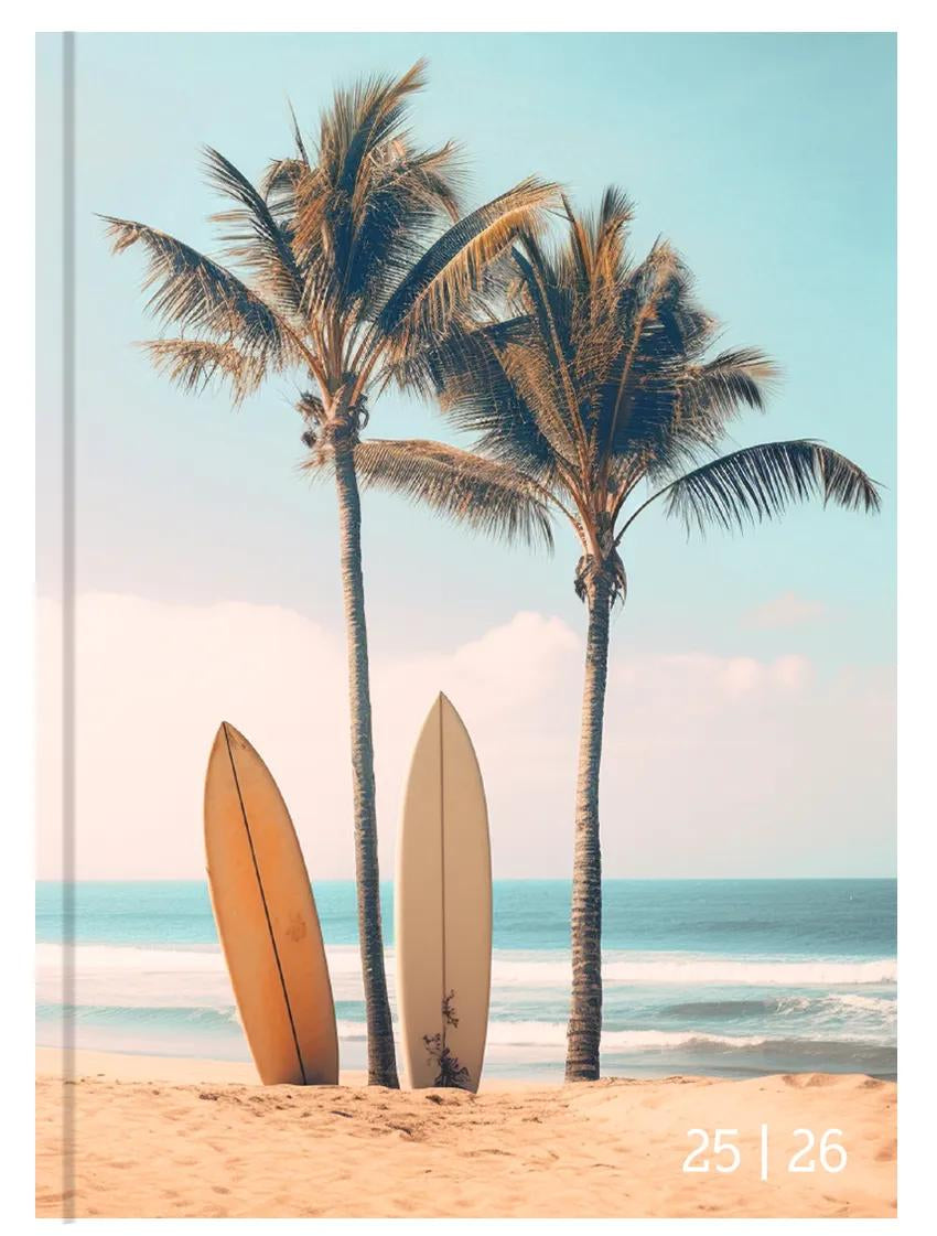 Biella mydiary Schüleragenda – 1 Tag/Seite, gebunden, 12 × 16,5 cm, Aug–Jul, Beach, FSC