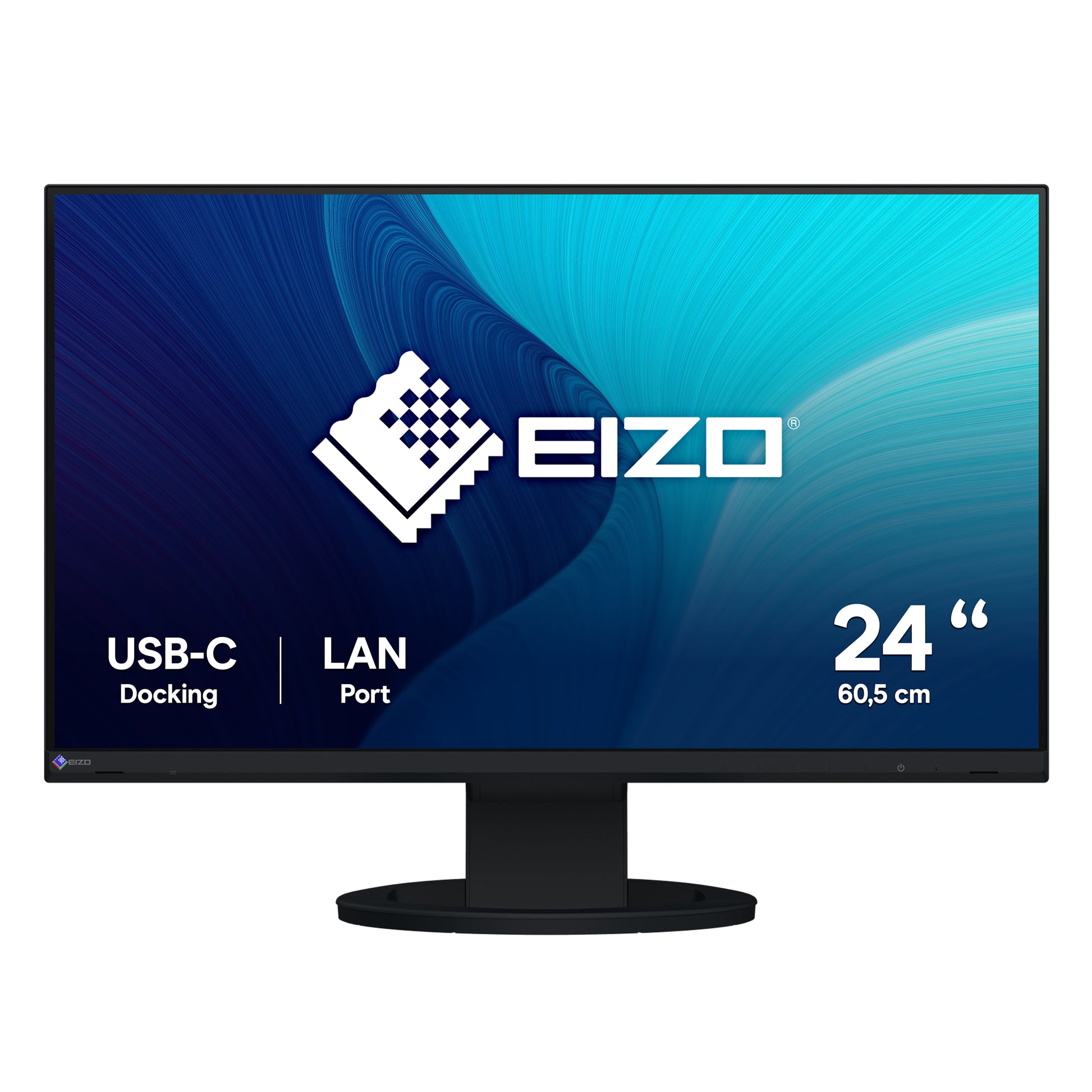EIZO FlexScan EV2490-BK – Monitor, 23,8" 1920 × 1080 (Full HD), IPS, 60 Hz, 250 cd/m², Schwarz