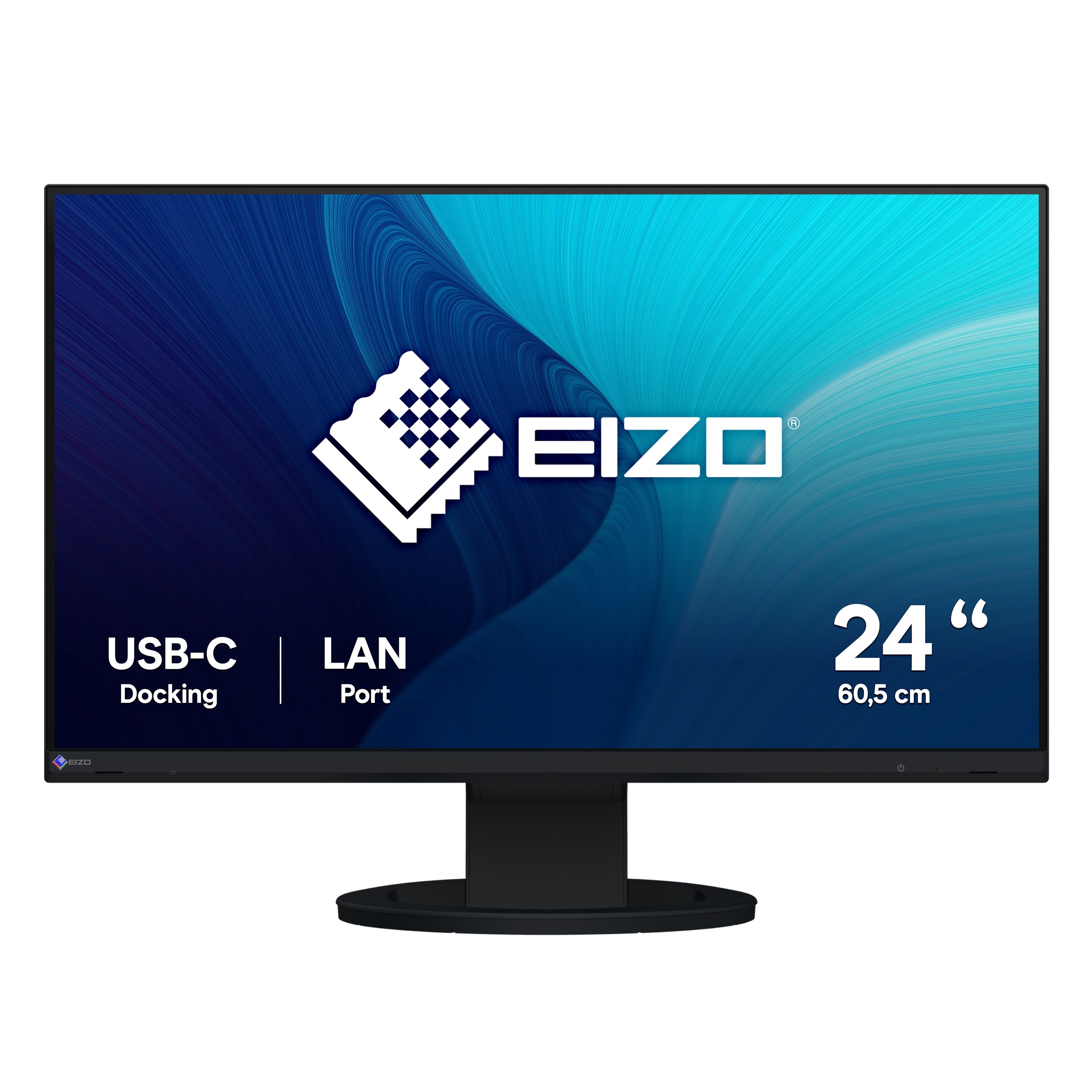 EIZO FlexScan EV2490-BK – Monitor, 23,8" 1920 × 1080 (Full HD), IPS, 60 Hz, 250 cd/m², Schwarz
