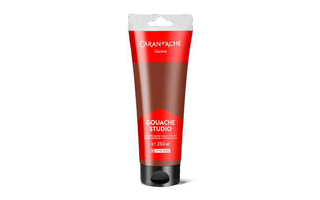 Caran d-Ache Caran d'Ache Gouache Studio – Siena gebrannt, matt – 250 ml – für Papier, Holz, Glas