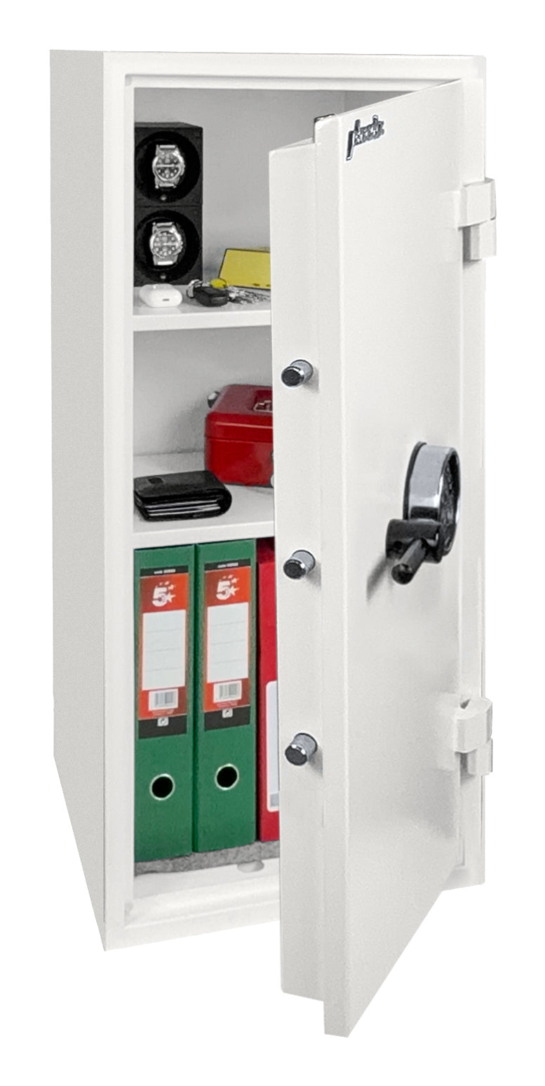 Phoenix Safe Co. Phoenix Tresor Fortress SS1455E – Elektronikschloss – 95 l – Bodenmontage – Weiss
