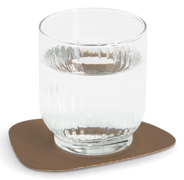 Zeller Present Glasuntersetzer – 4er Set, 10 × 12 × 0,8 cm, Kunststoff (PVC), Beige/Braun, für Gläser