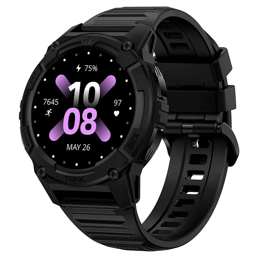 KOSPET Tank S2 – Smartwatch – 48 mm, Bluetooth, AMOLED, IP69K, Schwarz