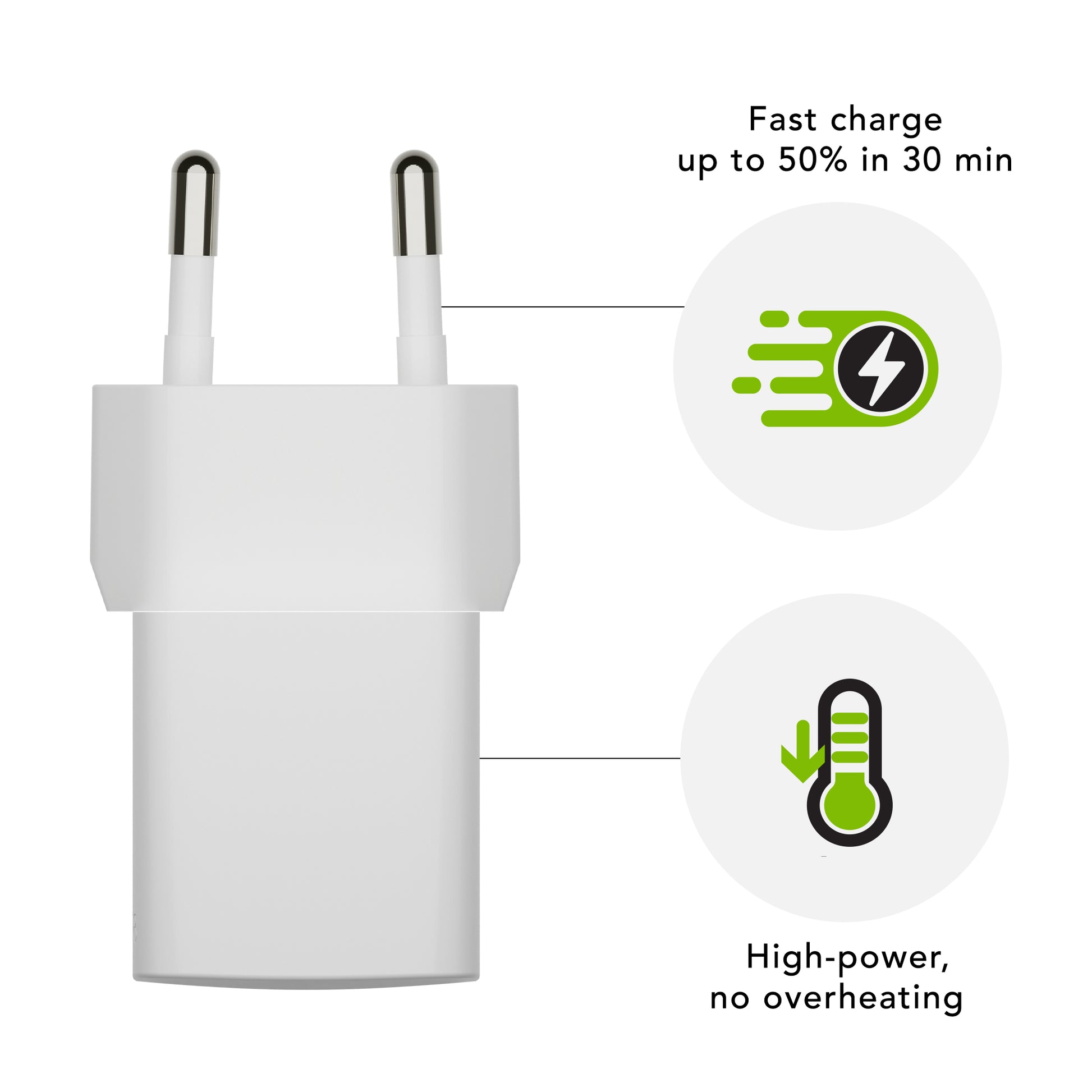 dbramante1928 USB-Ladegerät 25 W – USB-C×1, PD – EU-Stecker (Typ C) – Weiss
