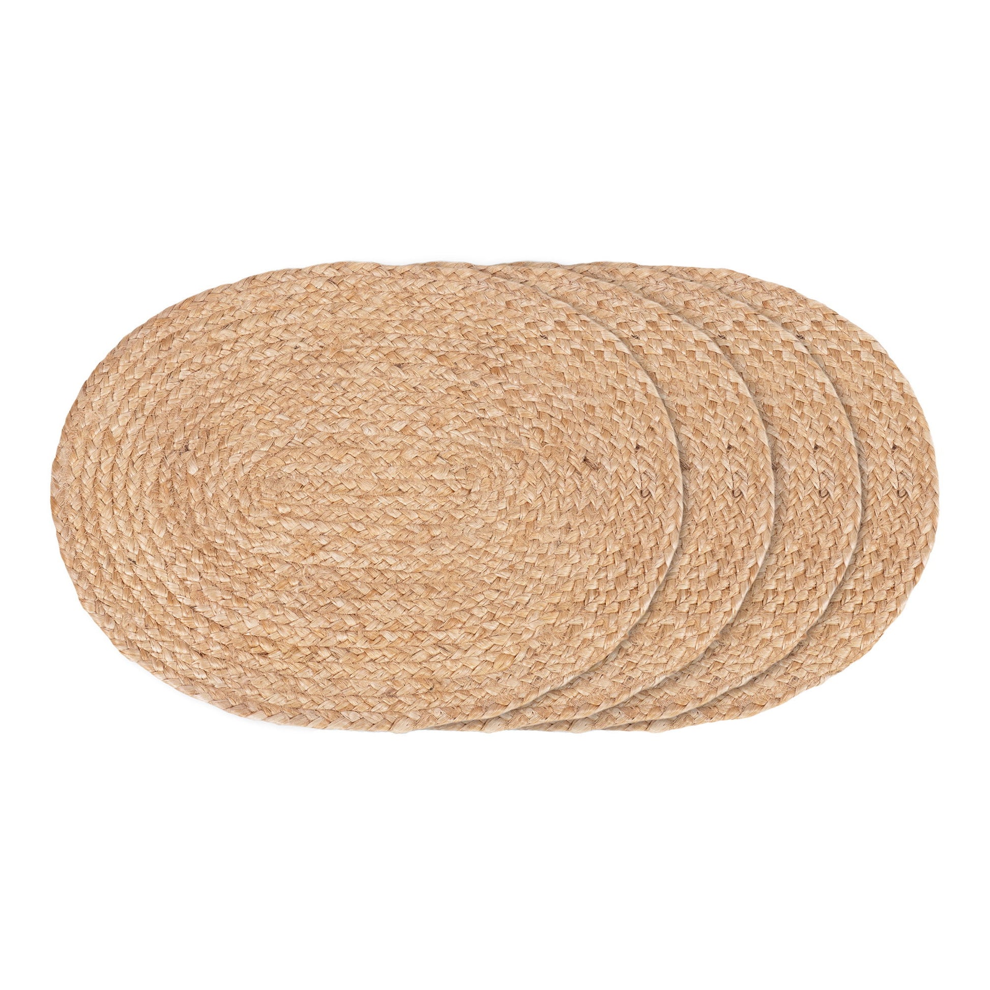 House Nordic Tischset Bombay – oval, Jute, natur, 45 × 35 cm – 4er-Set