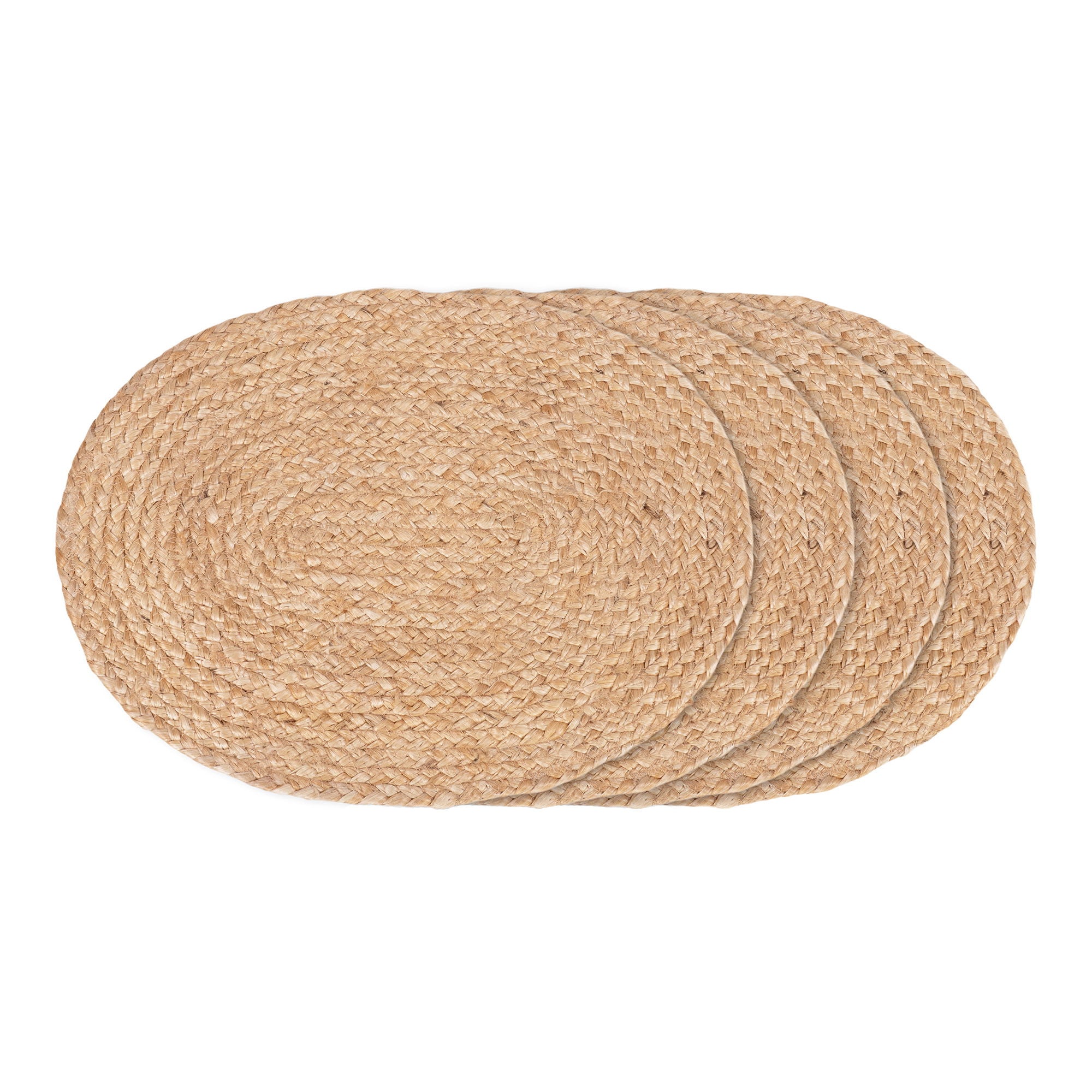 House Nordic Tischset Bombay – oval, Jute, natur, 45 × 35 cm – 4er-Set