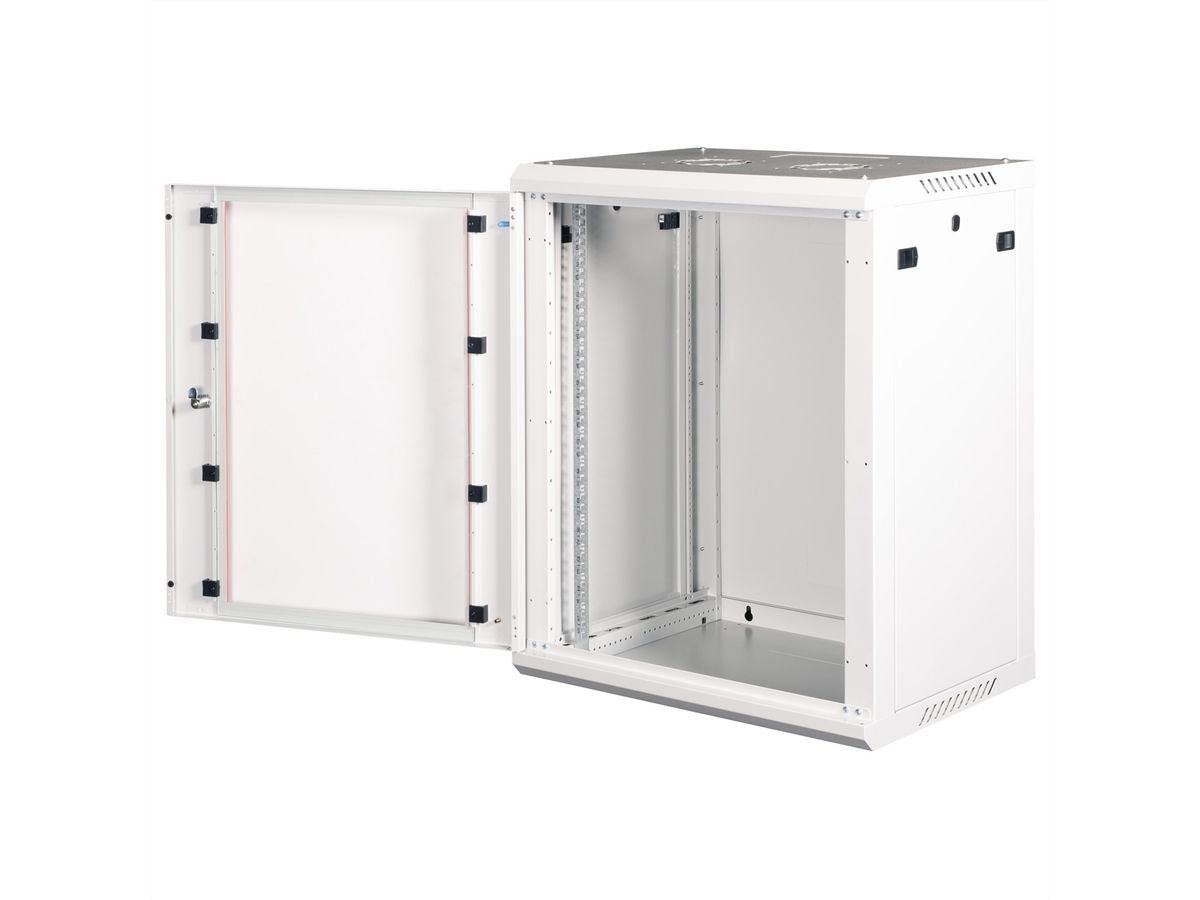 ROLINE Basic Plus – 19" Wandverteiler 18U, IP20, abschliessbar, 600 × 450 × 912 mm, lichtgrau, Stahl