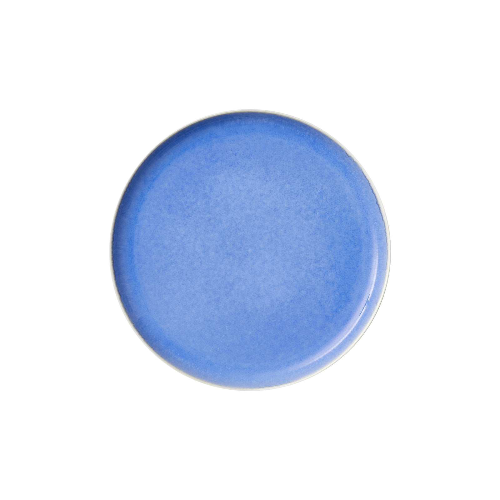 Studio Round Frühstücks- & Dessertteller North – Ø 21 cm, Steinzeug, Eisblau/Weiss, spülmaschinenfest