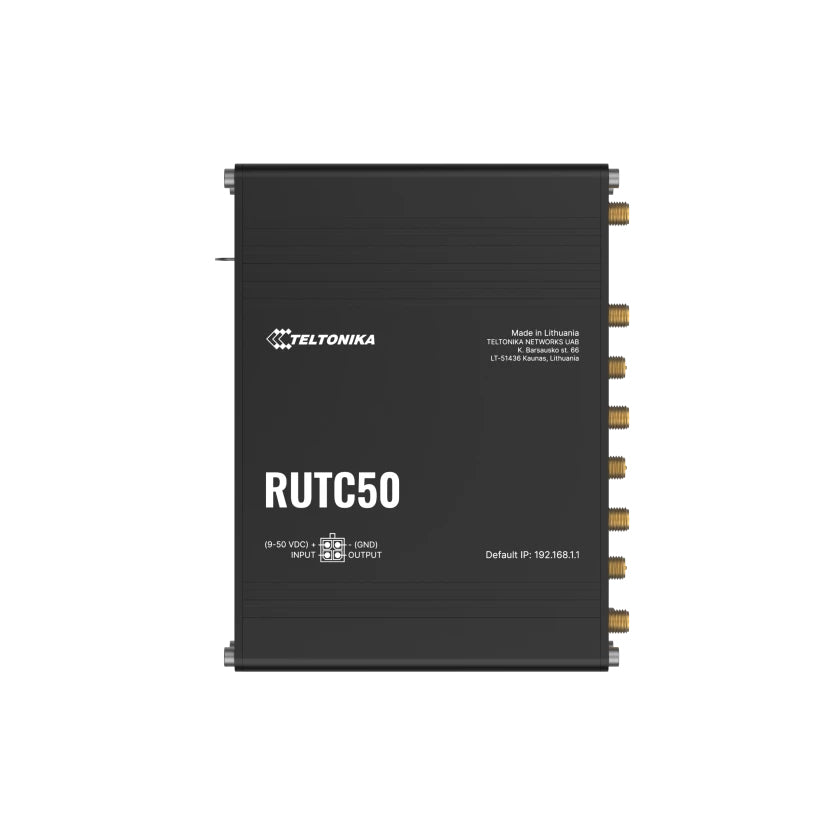 Teltonika RUTC50 – LTE/5G-Router, 5G, Wi-Fi 6, Dual-Band (2,4/5 GHz), 5x RJ-45