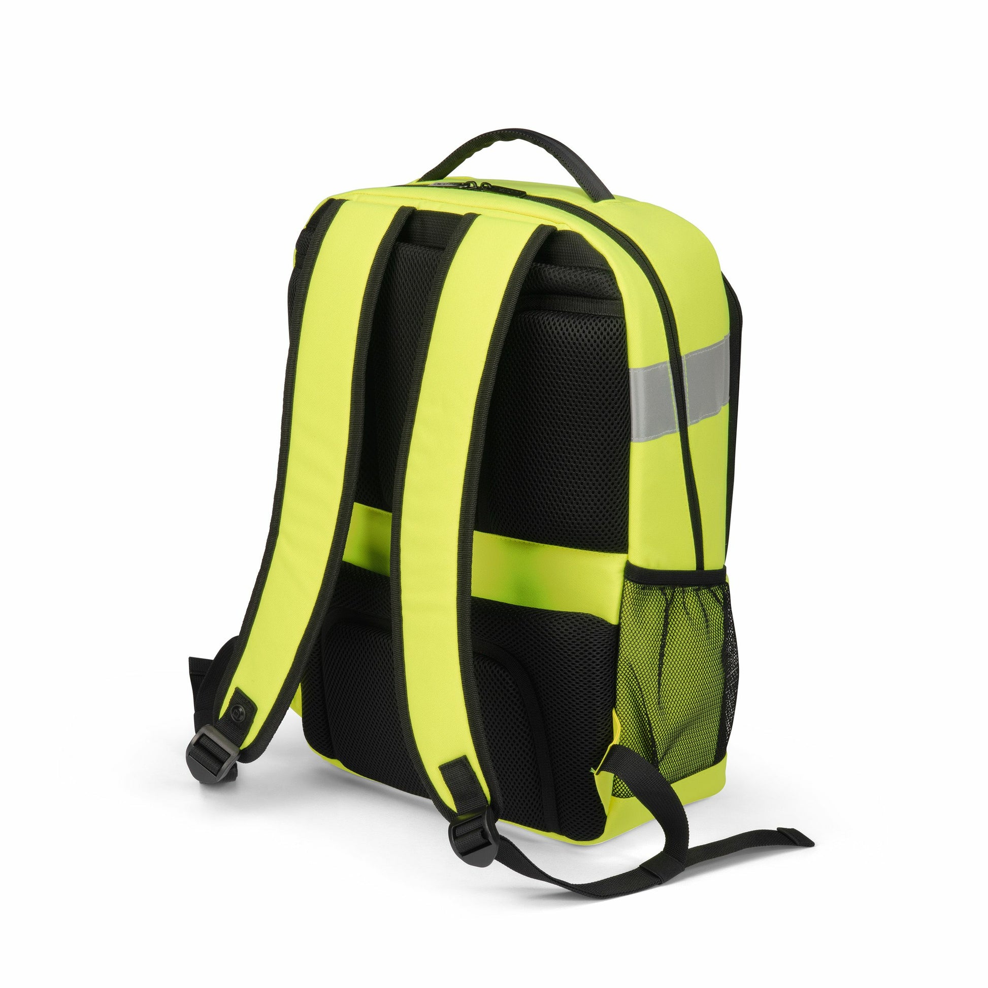 DICOTA Notebook-Rucksack – 24 l, rPET, Gelb/Schwarz, Reflektierende Elemente