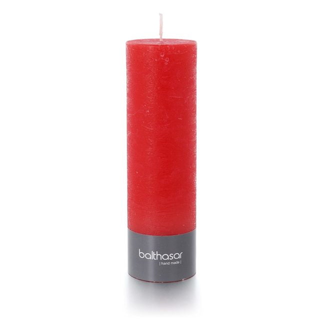 Balthasar Zylinderkerze – Ø 6 × 20 cm – Paraffin, Rot – 75 h