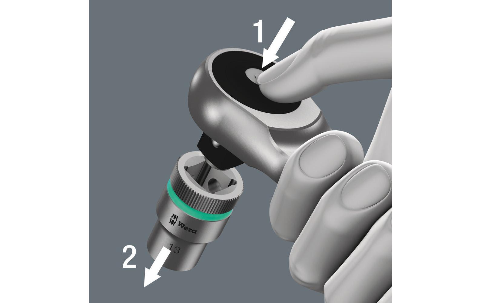 Wera Zyklop Metal – Knarrensatz 1/4", 28-teilig, 5,5–13 mm, Box, 8100 SA 7