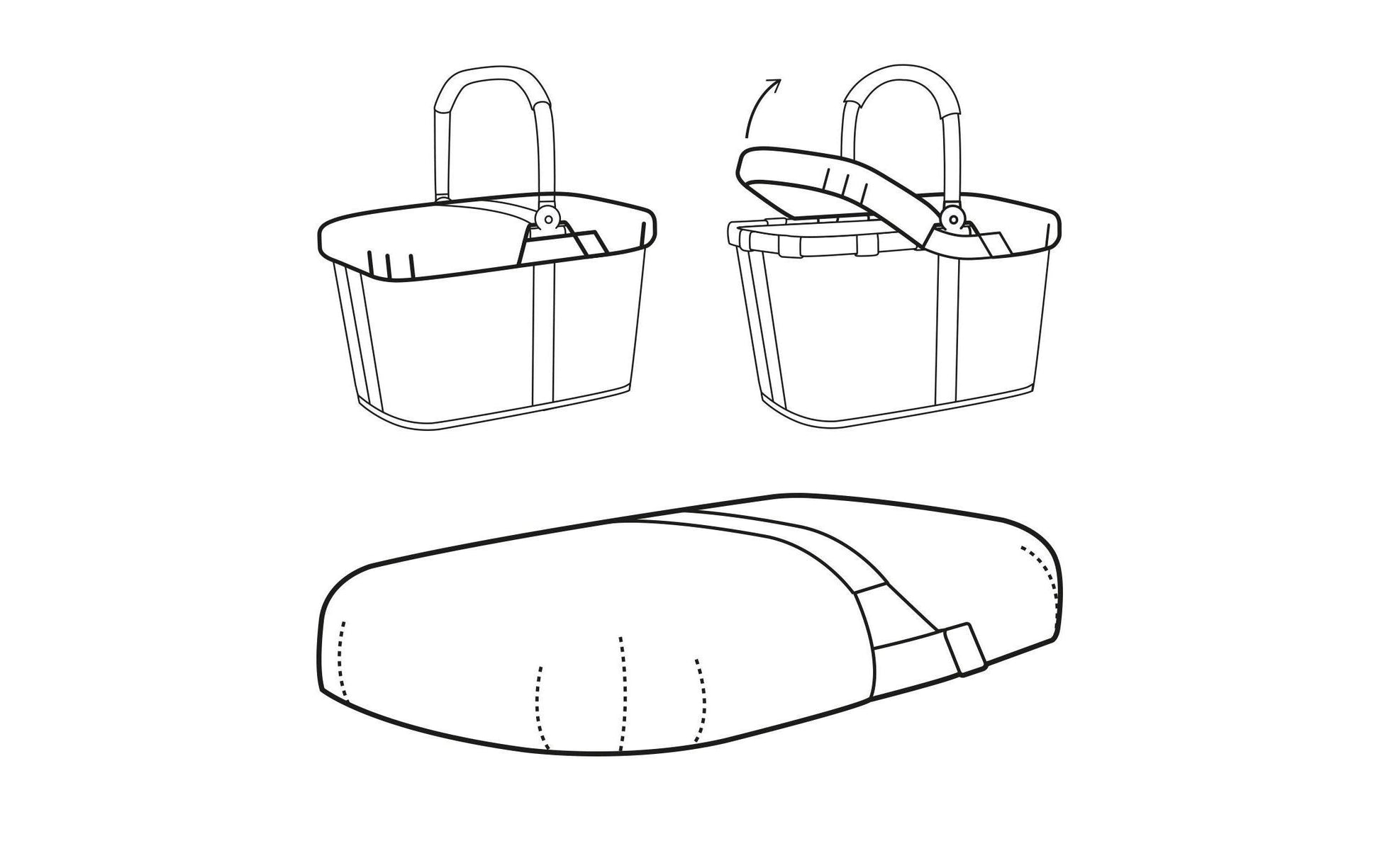 Reisenthel Stofftasche, Polyester, schwarz, 485×65×285 mm