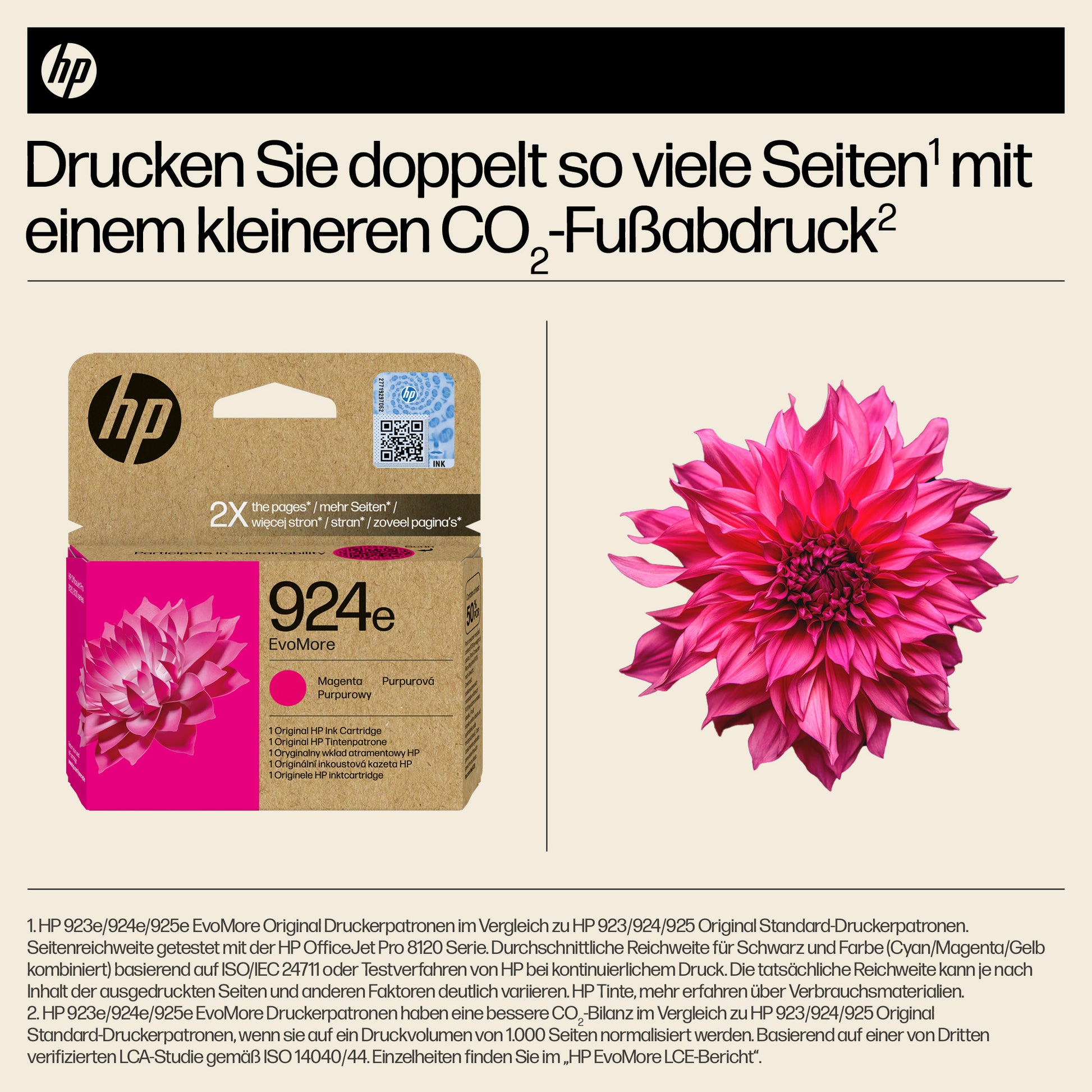 HP 924e EvoMoreXL Magenta Tintenpatrone (Original) – 800 Seiten – für HP 924e