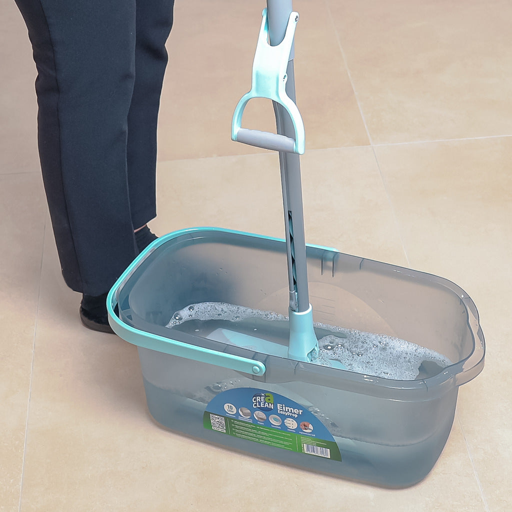 CREaCLEAN Putzeimer – 10 l, PP/TPR, grau