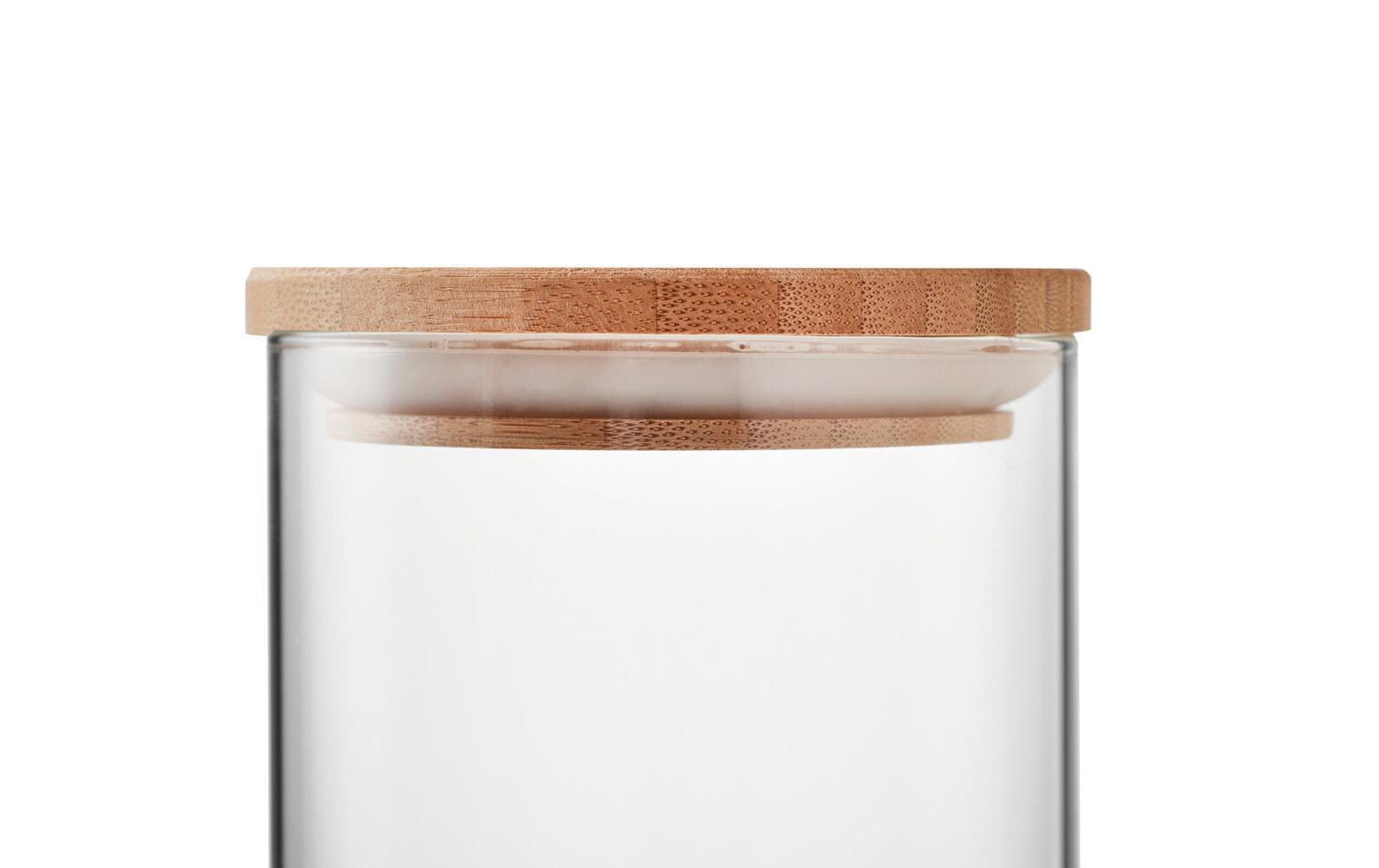 Montana Vorratsdose 1 l, Ø 10 × 20 cm, Glas/Kork, Transparent