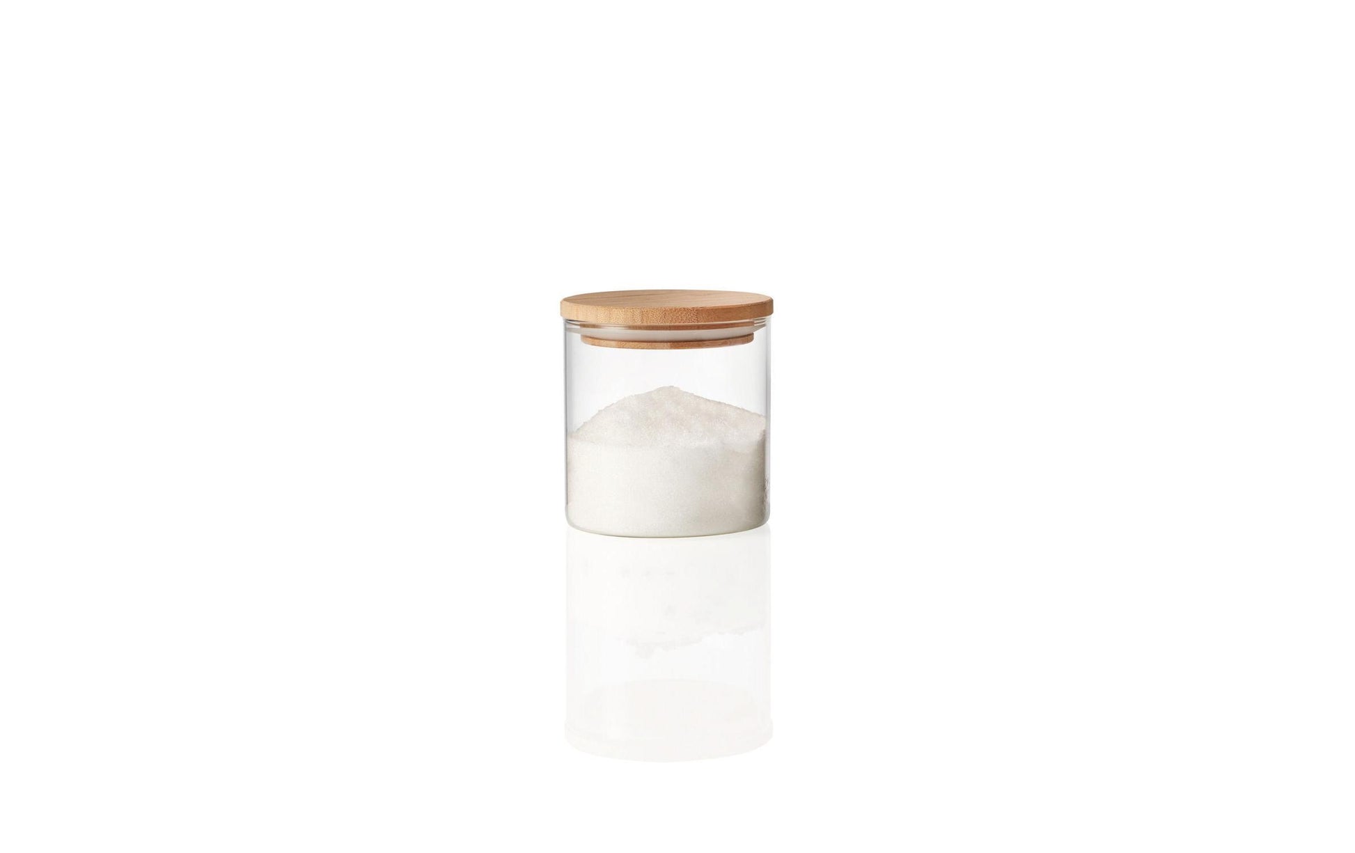 Montana Vorratsdose 500 ml, Ø 10 × 12 cm, Glas/Holz, Transparent