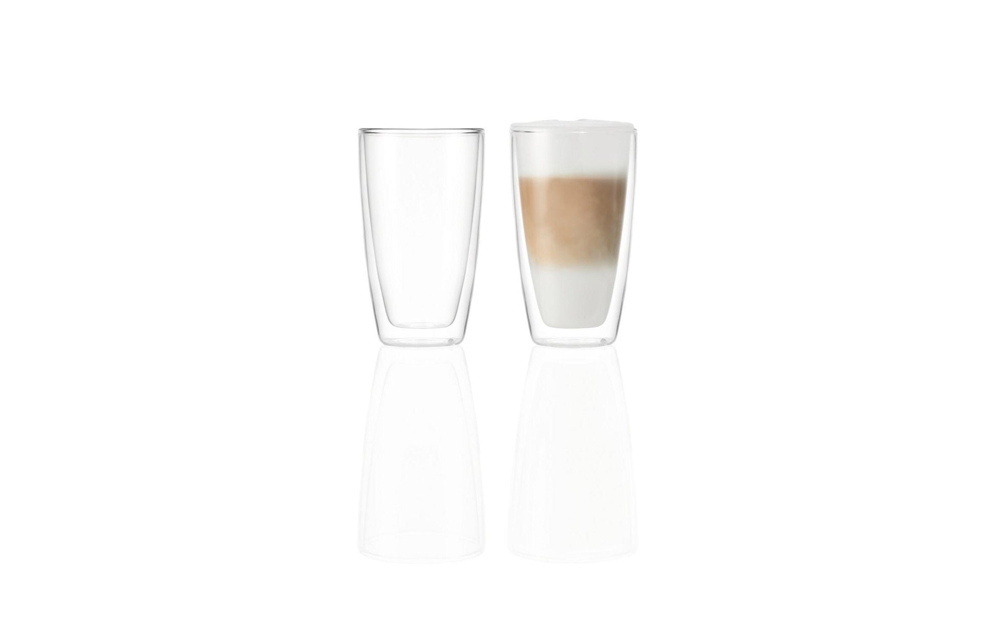 Montana Kaffeetasse – 2er Set, 330 ml, Ø 7,8 cm, Borosilikatglas, spülmaschinenfest, mikrowellengeeignet