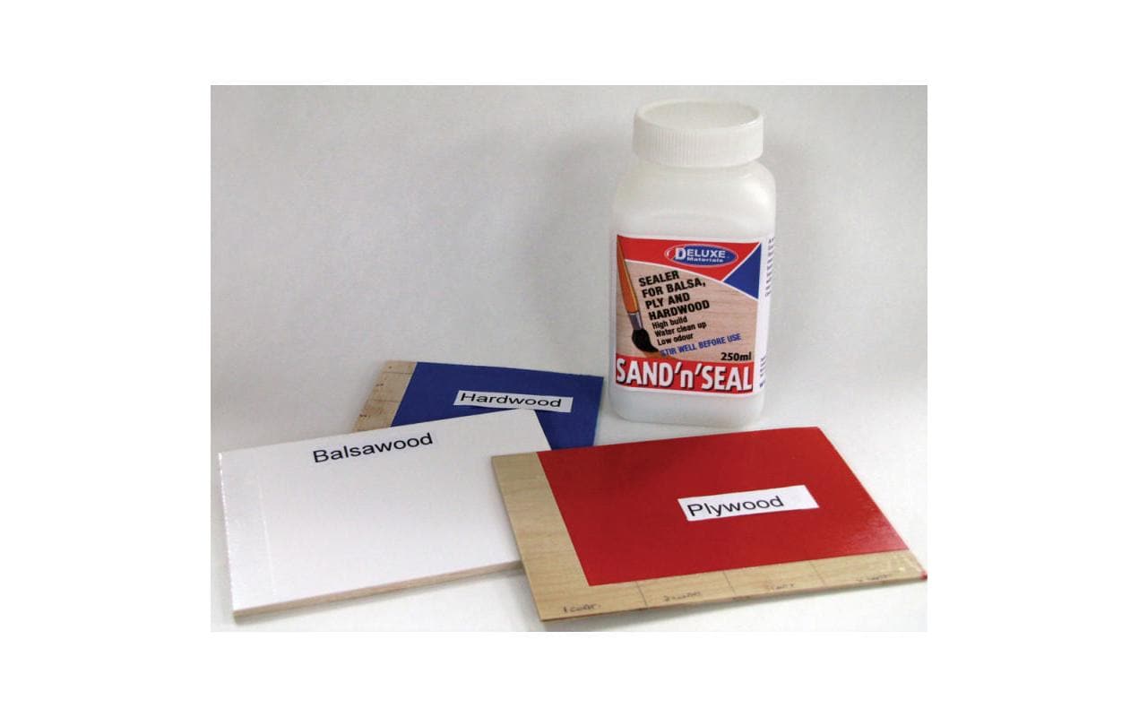 Deluxe Materials Sand n Seal – Oberflächenvorbereitungs-Reiniger – Transparent – 250 ml – für Holz