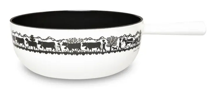 Stöckli Käsefondue-Set Sätnis 22 cm, 8-teilig, für 6 Personen – mit Pastenbrenner, Metall, für Induktion, braun