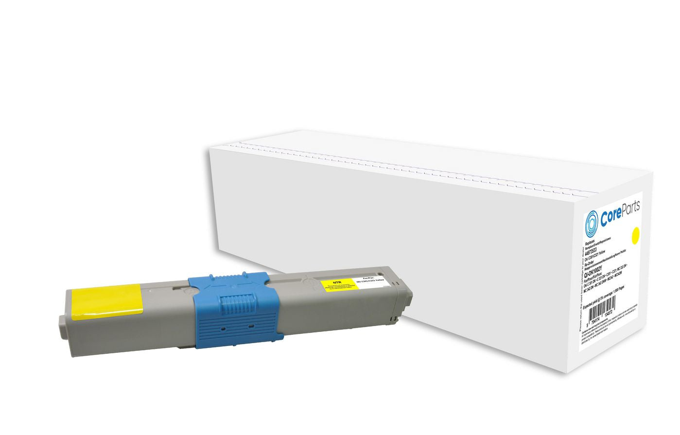 CoreParts 44973533 Gelber Toner – Kompatibel – 1'500 Seiten – für OKI C301/C321