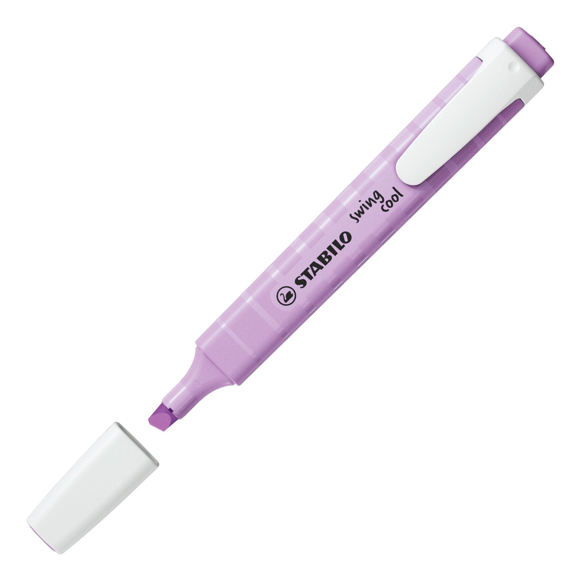 STABILO swing cool Pastel Edition Textmarker lila – Keilspitze, 1–4 mm