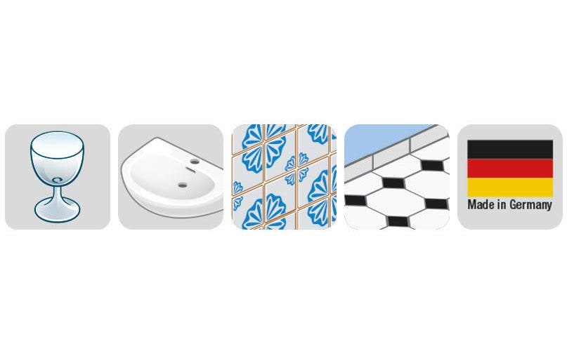kwb Glasbohrer-Set 4/5/6/8/10 mm Zylinderschaft – für Glas, Fliesen – 5-teilig