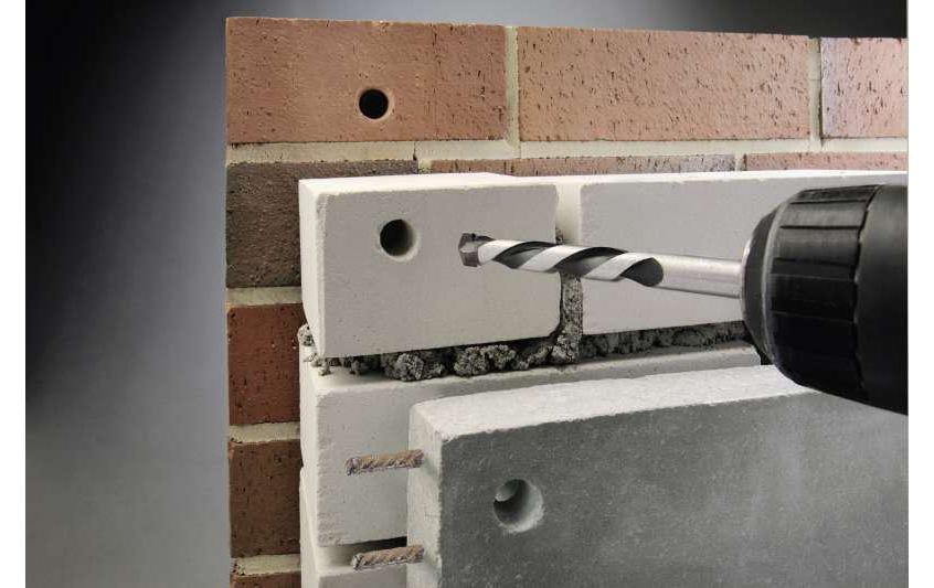kwb Beton- & Steinbohrer-Set 5/6/8 mm Hartmetall Zylinderschaft – für Mauerwerk & Beton – 3-tlg.