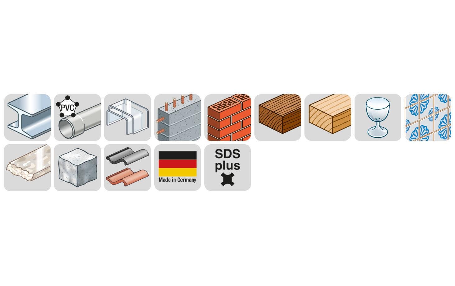 kwb Hammerbohrer 6 × 160 mm Hartmetall SDS Plus – für Mauerwerk & Beton – 1 Stk