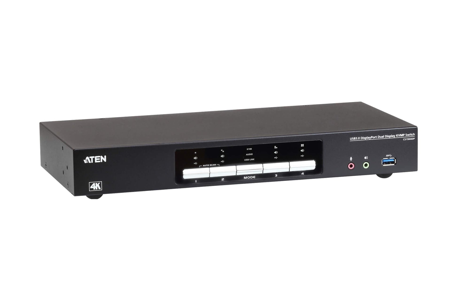 ATEN CS1944DP – KVM-Switch 4×1, DisplayPort/USB 3.2 Gen 1, 4K (4096 × 2160), Dual-View